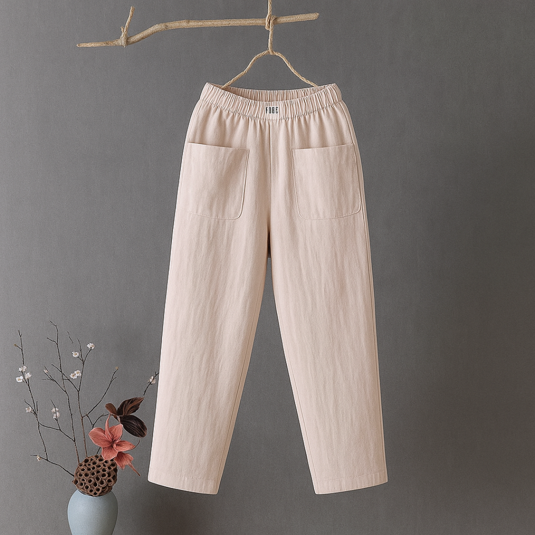 Erika™ | Pantaloni Casual in Cotone e Lino con Elastico in Vita