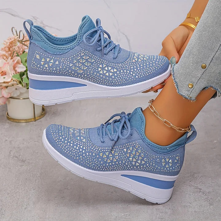 Giselle™ | Sneakers Ortopediche con Strass Brillanti