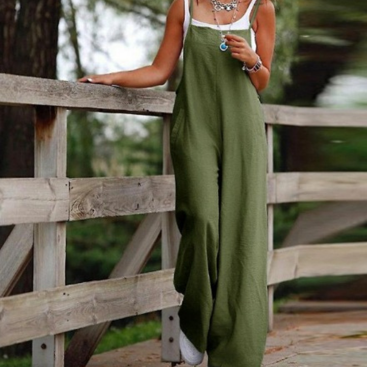 Annia™ | Salopette Casual Con Gambe Ampie E Tasche