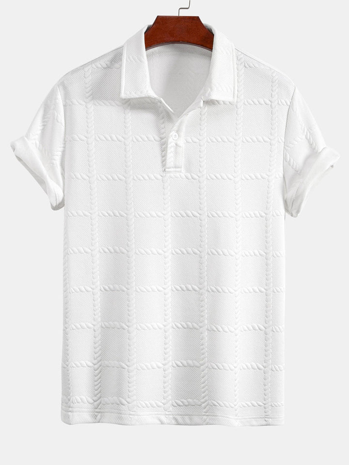 Polo a Righe Jacquard