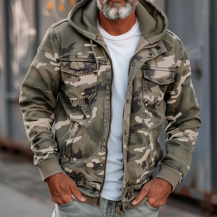 Fabian™ - Giacca Cargo Camouflage da Uomo - Con Cappuccio e Design a Multi-Tasche