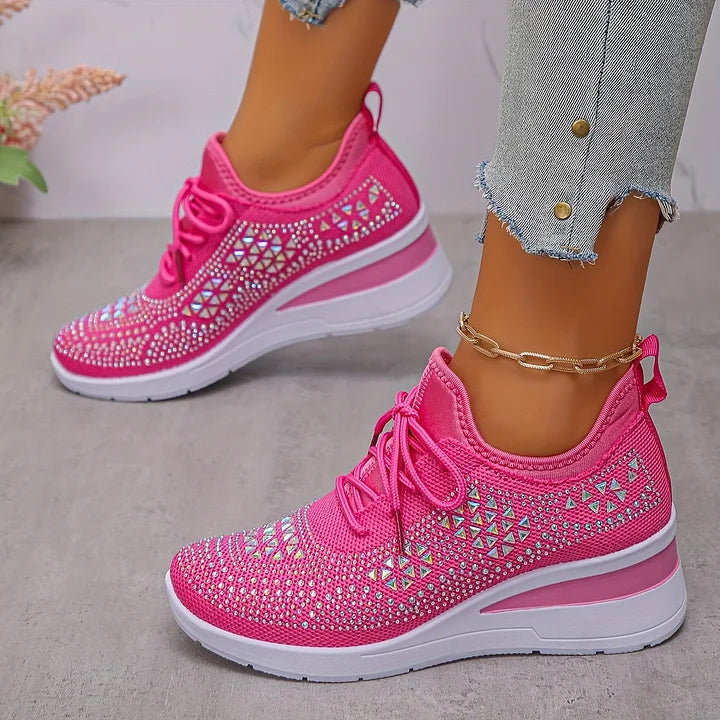 Giselle™ | Sneakers Ortopediche con Strass Brillanti