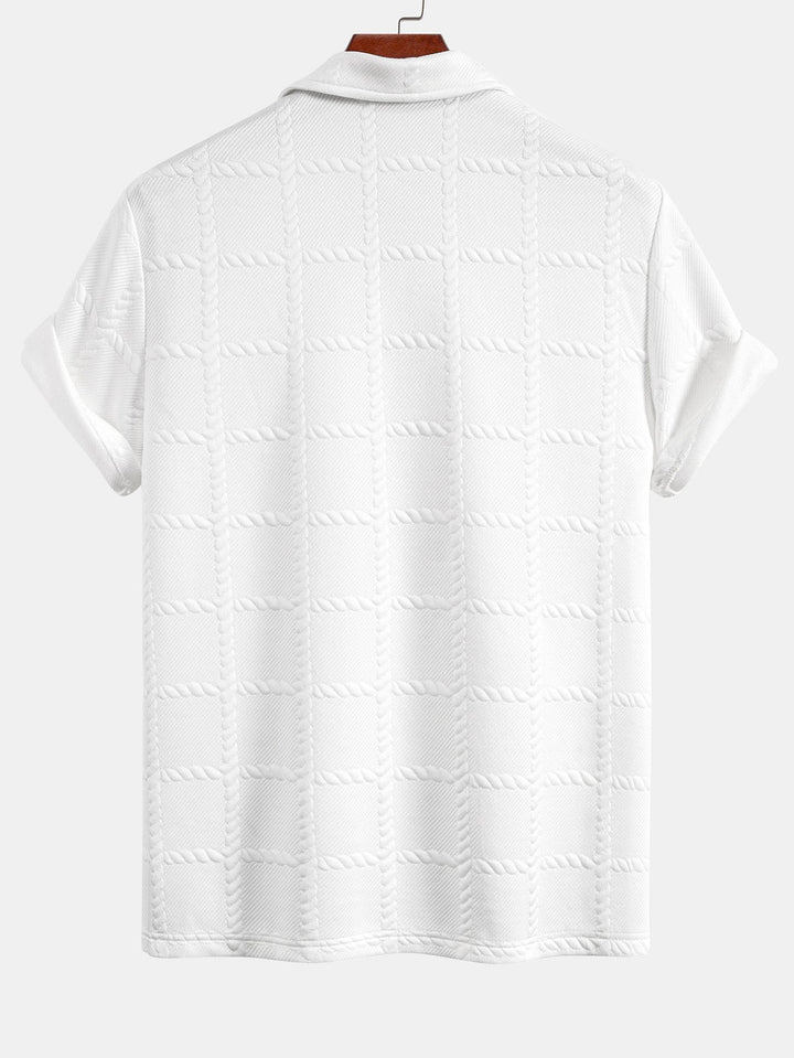 Polo a Righe Jacquard