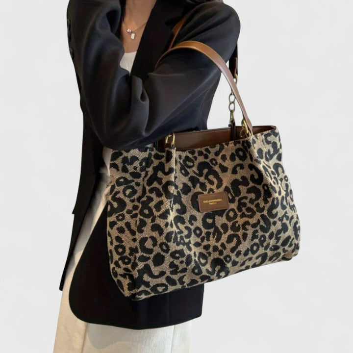 Valérie™ | Borsa Grande Con Elegante Stampa Leopardata