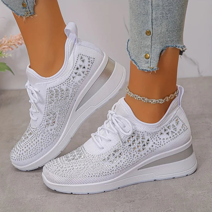 Giselle™ | Sneakers Ortopediche con Strass Brillanti