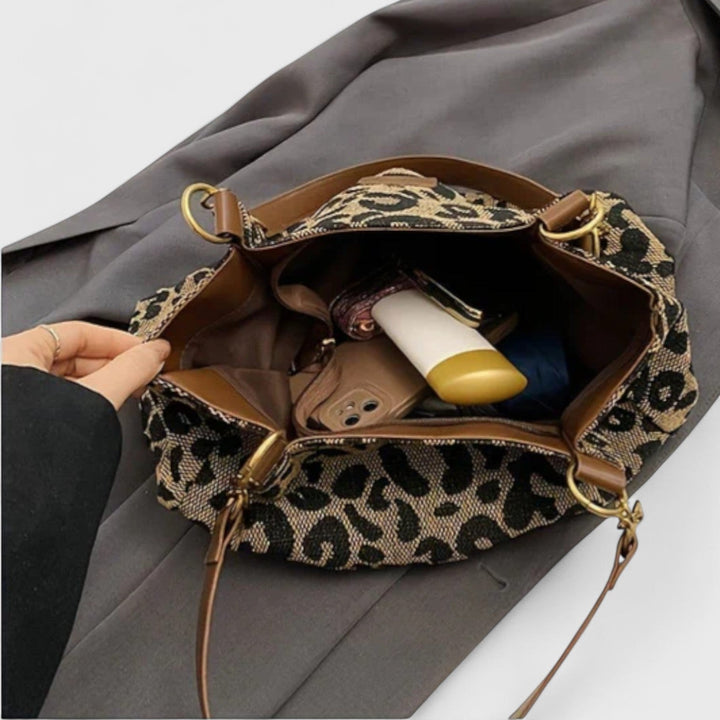 Valérie™ | Borsa Grande Con Elegante Stampa Leopardata