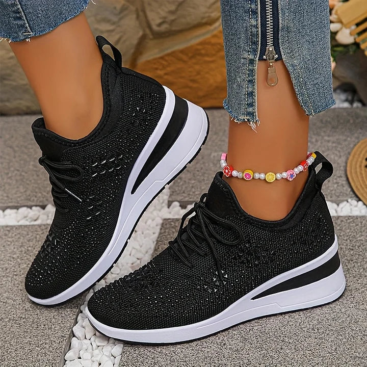 Giselle™ | Sneakers Ortopediche con Strass Brillanti