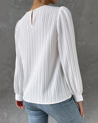 Jiana™ | Elegante Blusa con Maniche a Lanterna