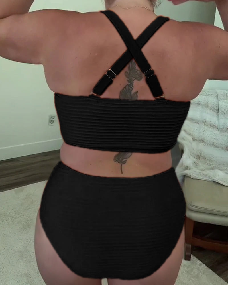 Bikini rilassato monocolore a triangolo