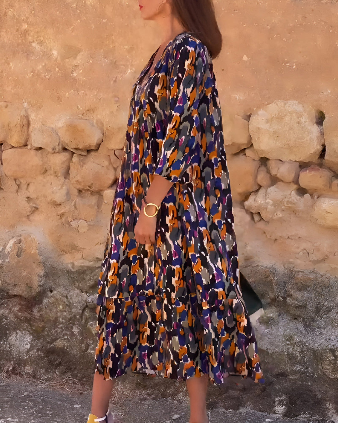 VIOLETTA™ | Abito Lungo V con Stile Retrò e Comfort Elegante per Ogni Occasione