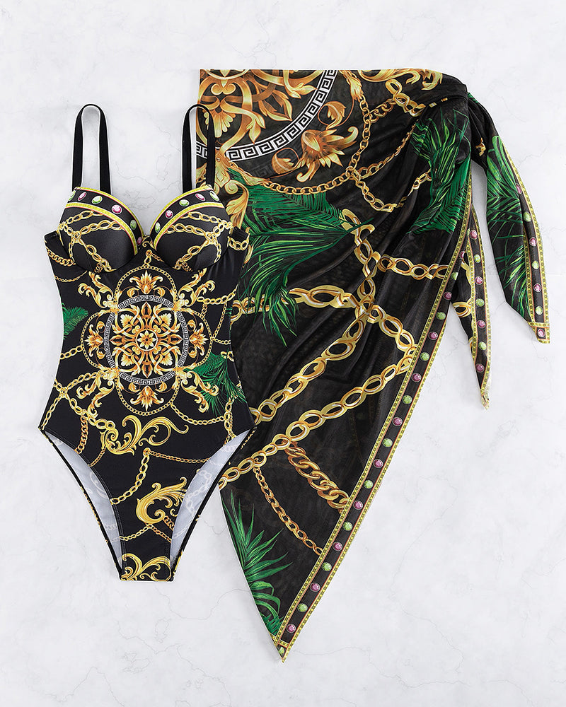 Marie™ | Costume da Bagno Push-Up con Gonna Abbinata