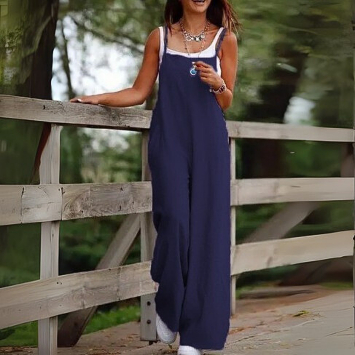 Annia™ | Salopette Casual Con Gambe Ampie E Tasche
