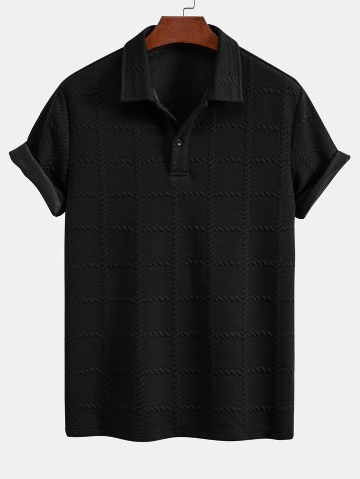 Polo a Righe Jacquard