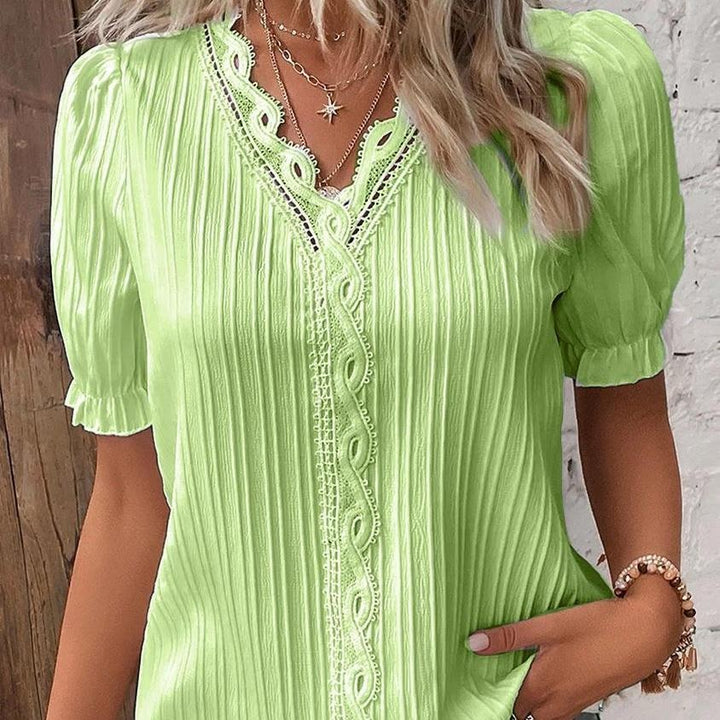 Alice™ | Blusa Donna Bianca con Pizzo