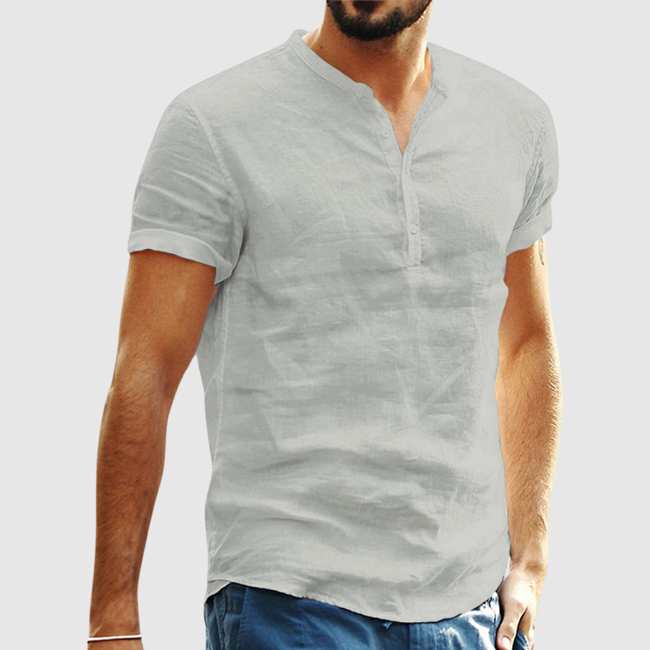 Dante™ | Camicia in Lino con Scollo a V