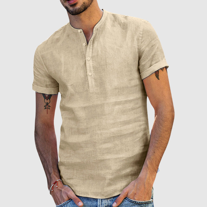 Dante™ | Camicia in Lino con Scollo a V