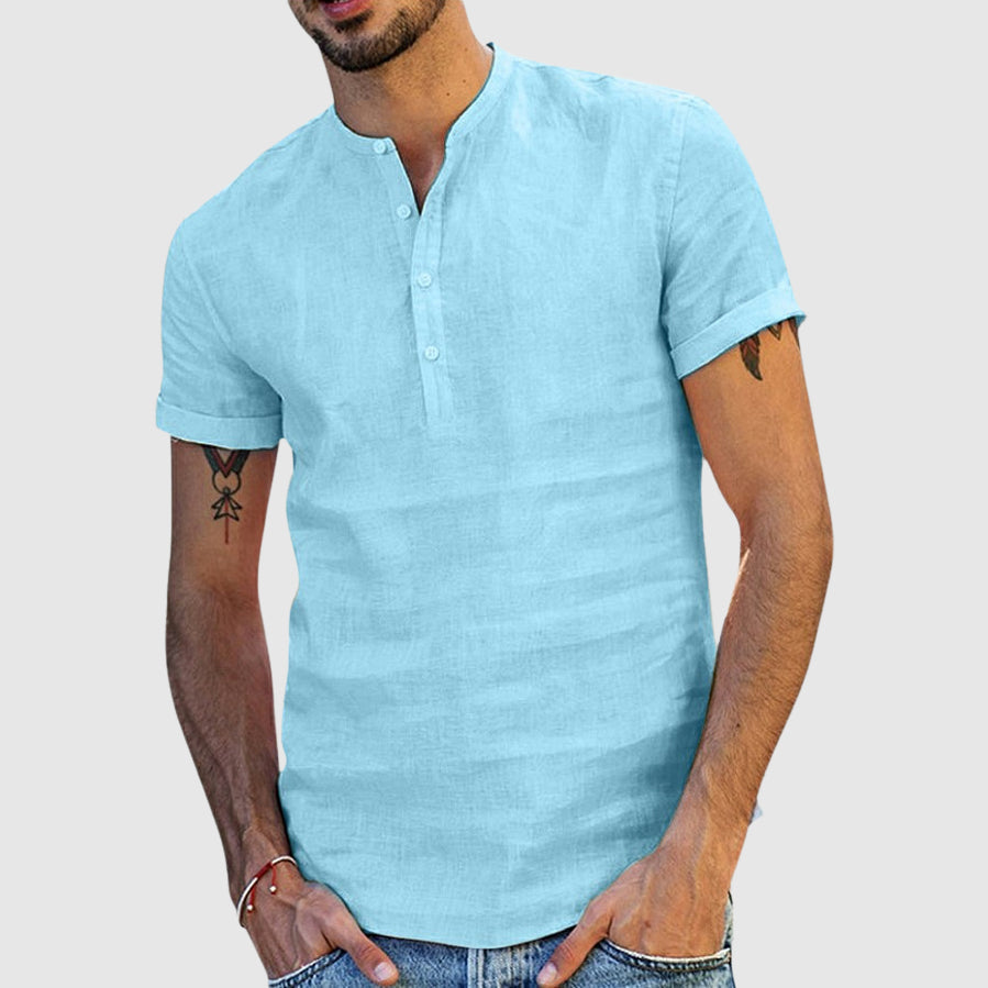 Dante™ | Camicia in Lino con Scollo a V