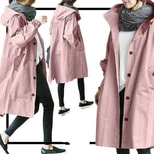 Elena - Cappotto Trench con Cappuccio