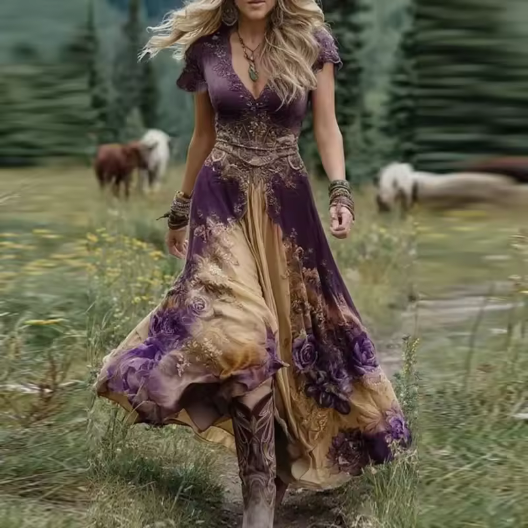 Celestine™ | Abito Floreale Sartoriale E Fluido