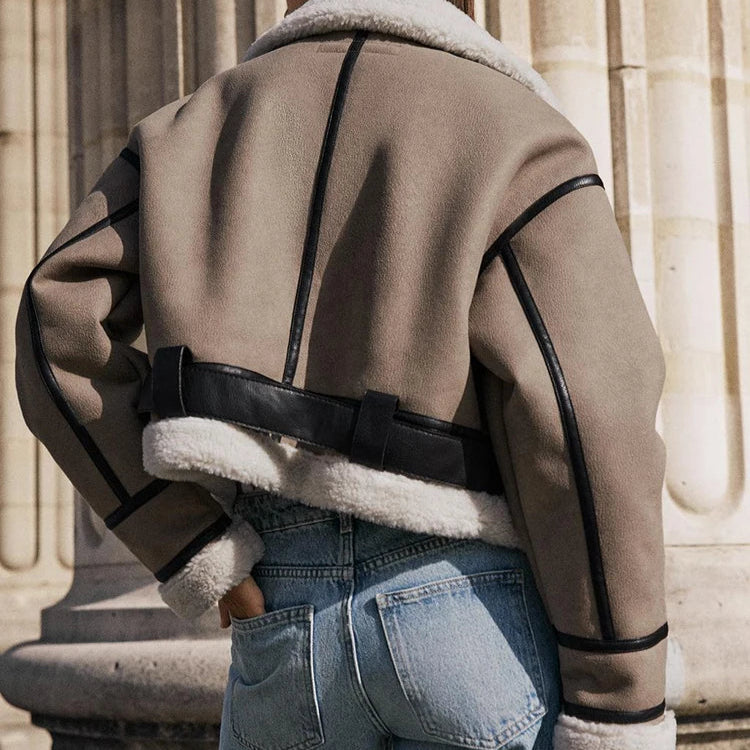 Bellini | Giacca in pelle versatile khaki