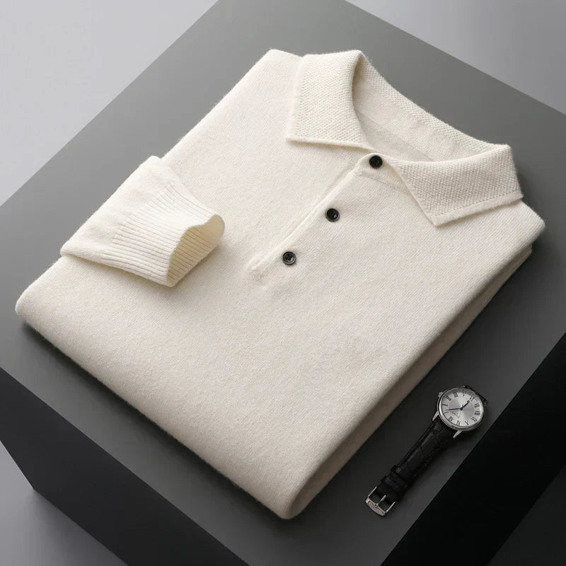 Pratt™ - Maglione Business a Maniche Lunghe in Merino