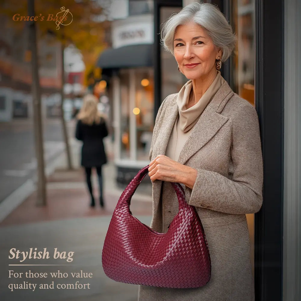 Valentina | Borsa Tote Woven Rossa