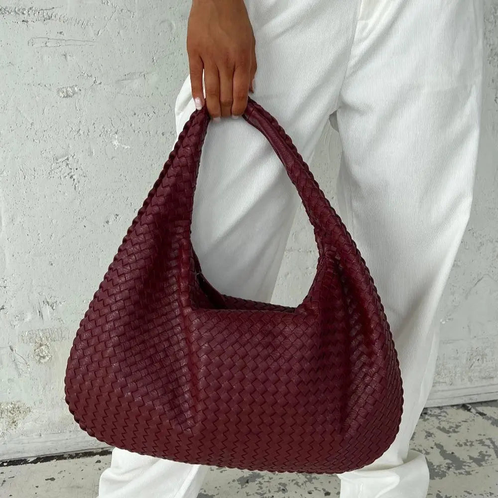 Valentina | Borsa Tote Woven Rossa
