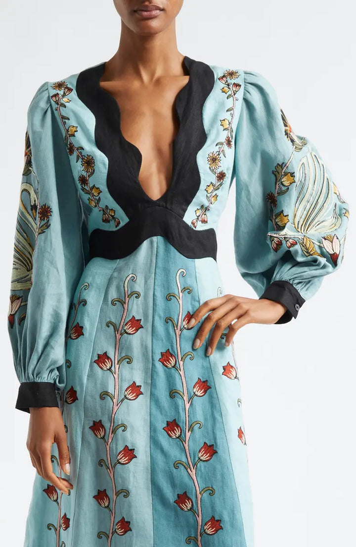 Vestito Midi Blu Cielo