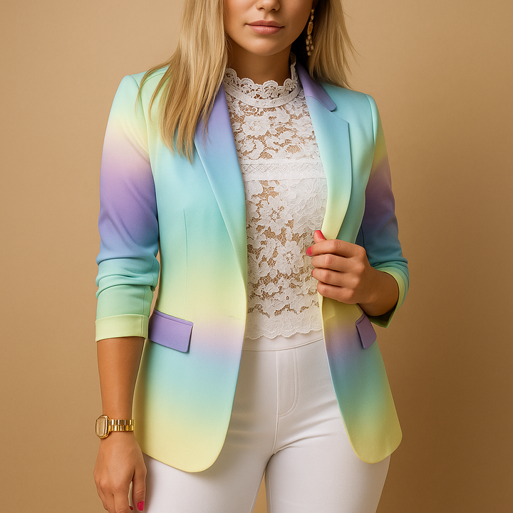 Bellini™ | Blazer elegante da donna con stampa vivace e colletto a scialle