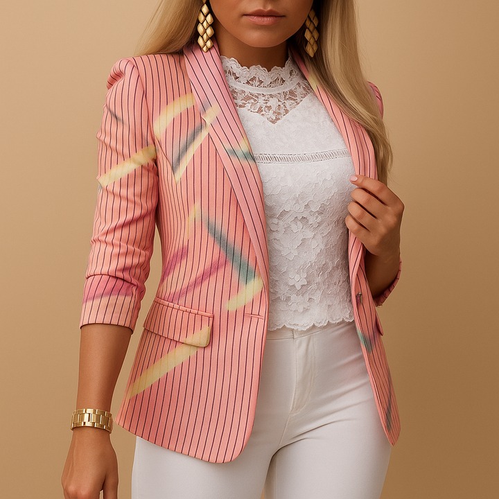 Bellini™ | Blazer elegante da donna con stampa vivace e colletto a scialle