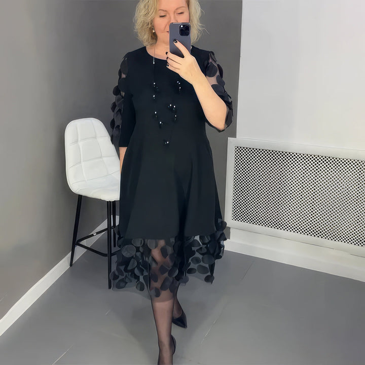 Robe lunga oversize con decorazione