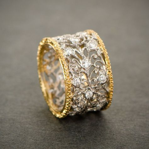 Anello Vintage in Zirconia Edera