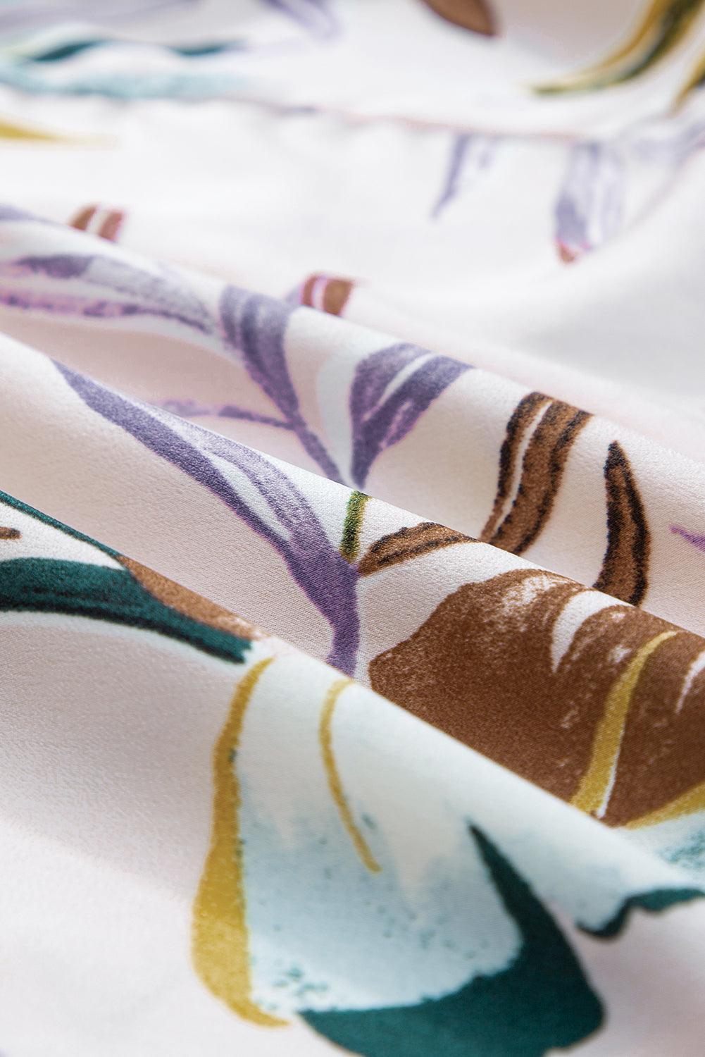 Lana™ | Abito Tropicale con Motivo Foglie