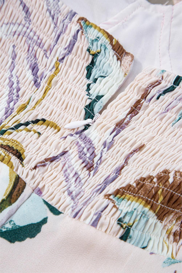 Lana™ | Abito Tropicale con Motivo Foglie