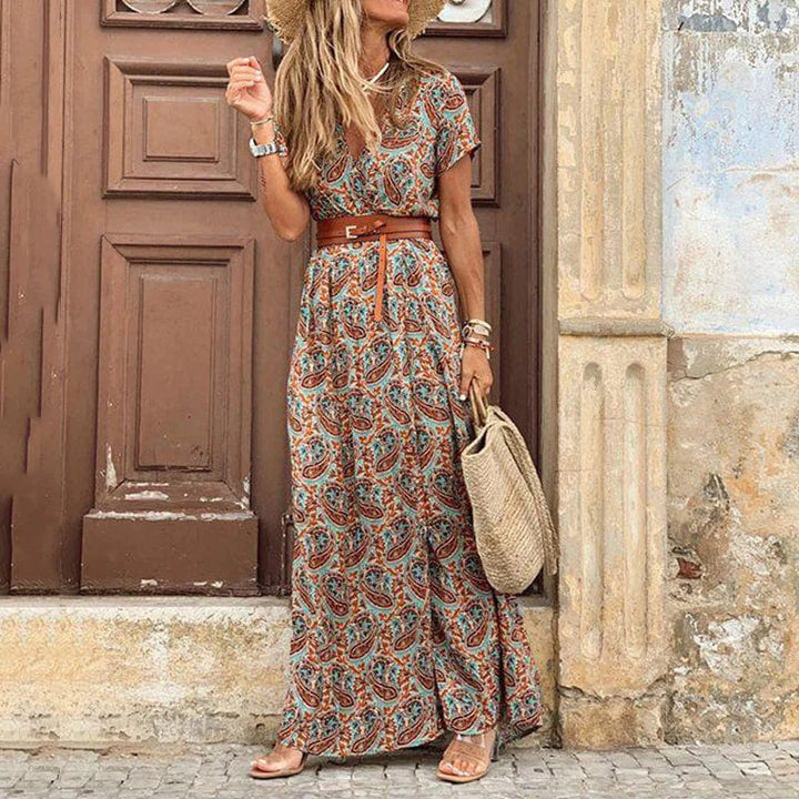 Sanne™ | Abito Maxi Stile Ibiza con Vita Morbida