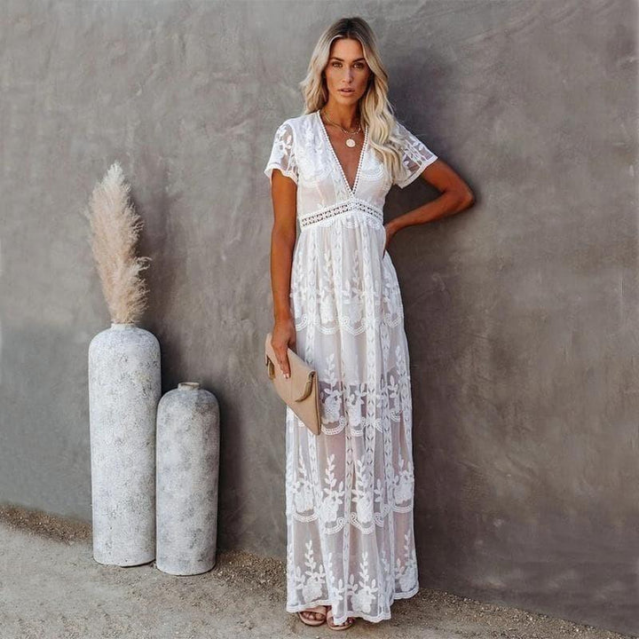 Aniek™ | Abito Maxi in Pizzo Stile Ibiza
