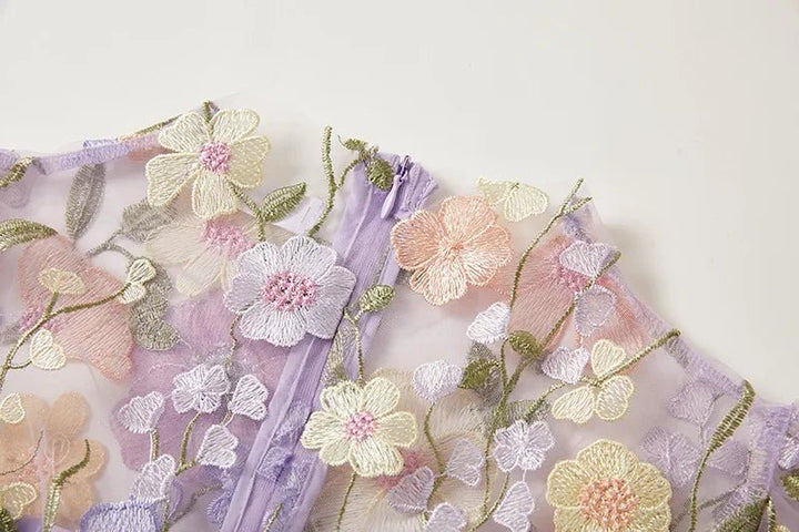 Sophia™ | Elegante Vestito Midi con Motivo Floreale