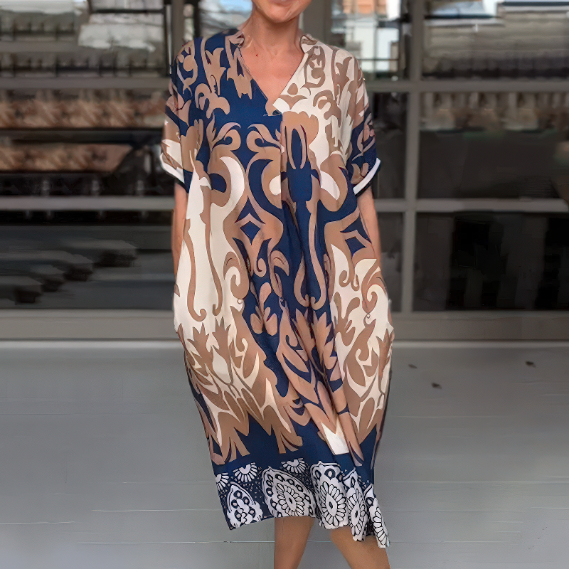 Amelia™ | Vestito Boho Elegante con Dettagli Flattering per la Pancia