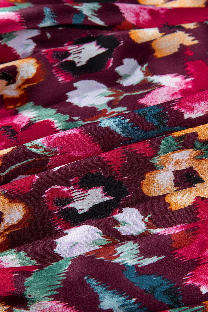 Yara™ | Vestito a Strati con Motivi Floreali e Ruches