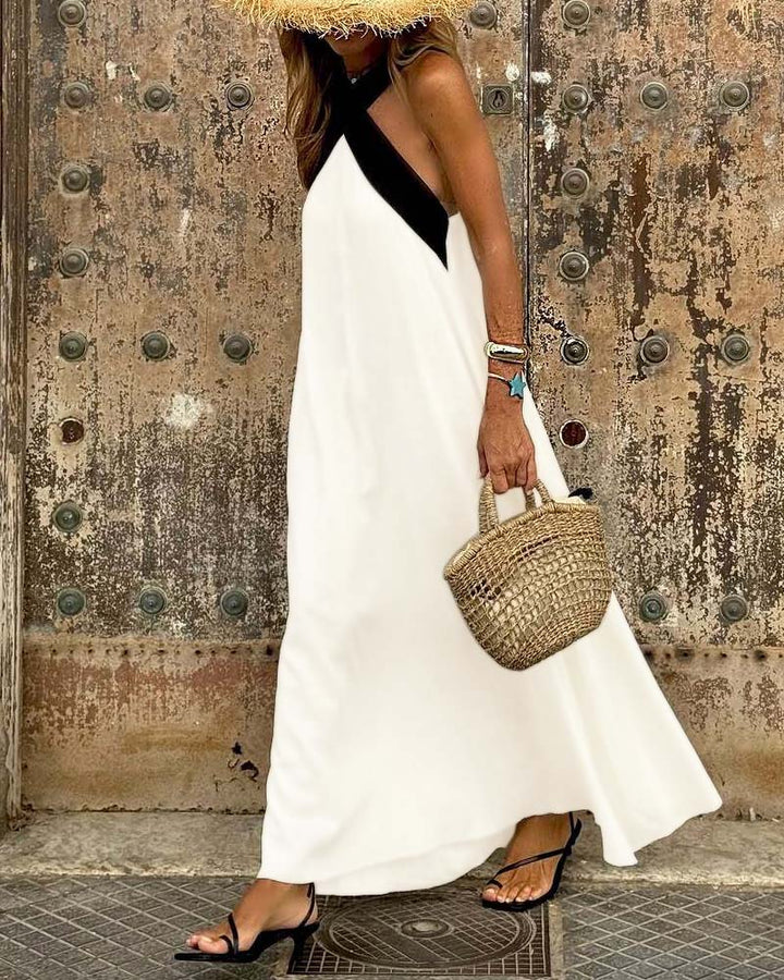 SIENNA™ | Abito Chic con Schiena Scoperta e Collo Incrociato