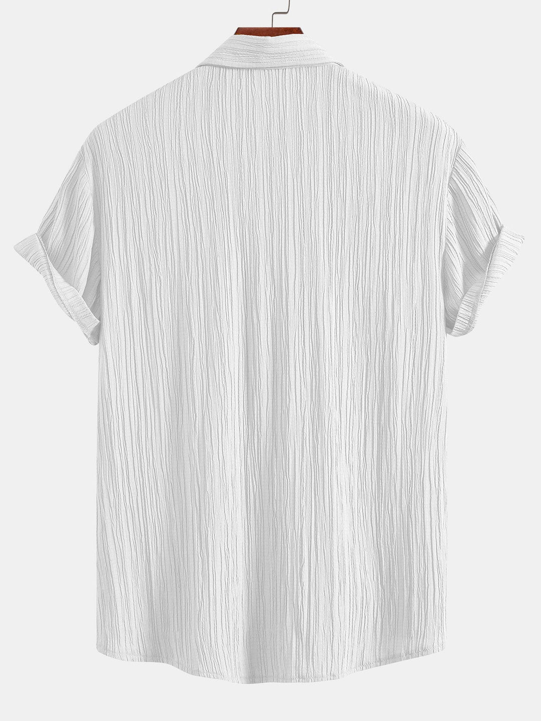 Camicia Button Up Texturizzata Stropicciata & Pantaloni Dritti in Tessuto Stropicciato