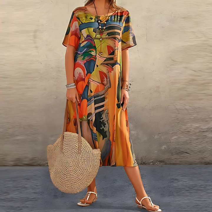 Filomena™ | Abito a Fiori Comodo