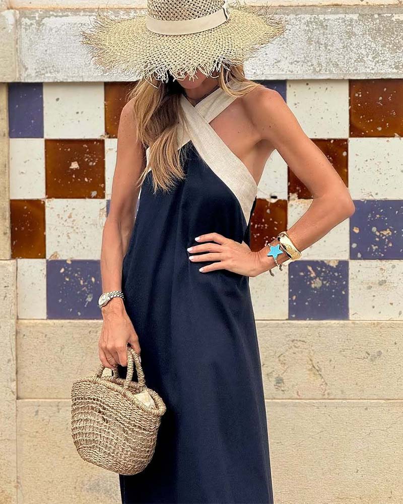SIENNA™ | Abito Chic con Schiena Scoperta e Collo Incrociato