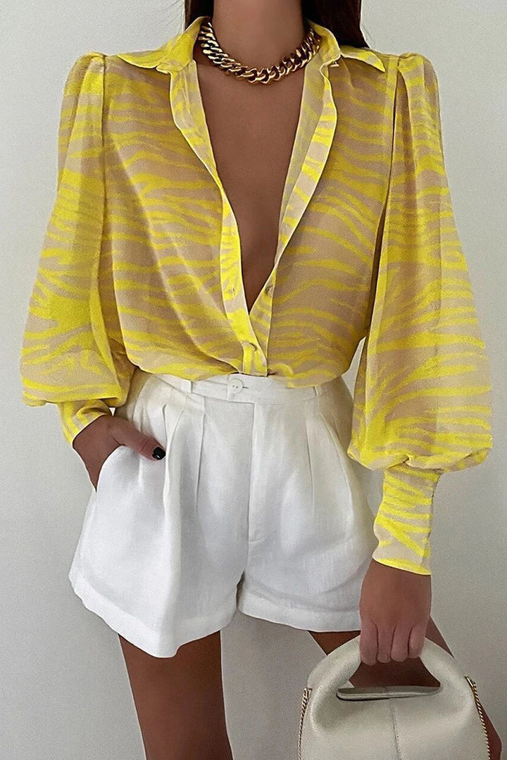 Jane™ | Blusa Floreale con Maniche a Palloncino