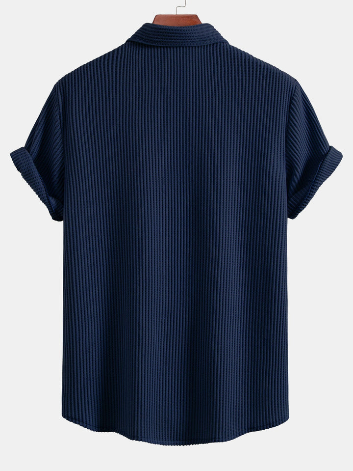 Rafaelio™ | Camicia a Bottoni in Tessuto a Nido d'Ape