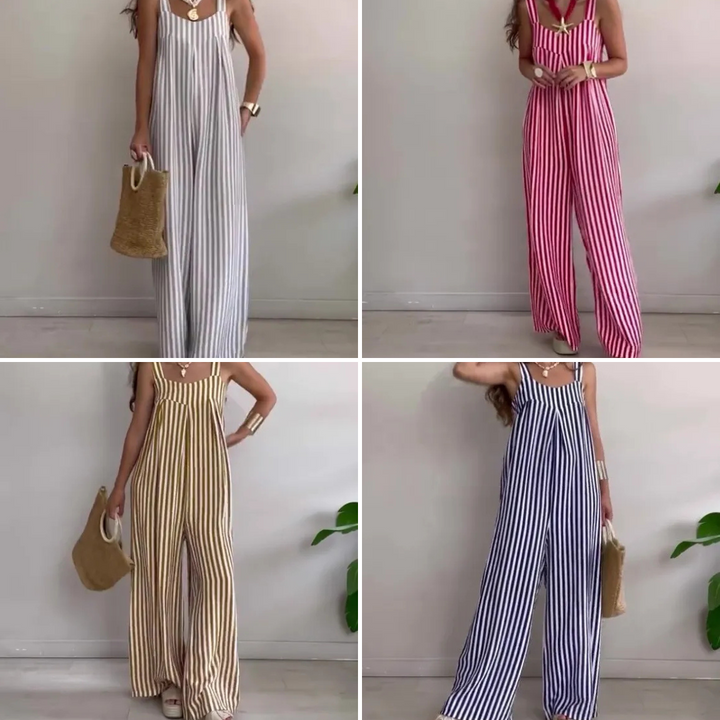 Georgina™ | Tuta Casual da Donna Ampia a Righe