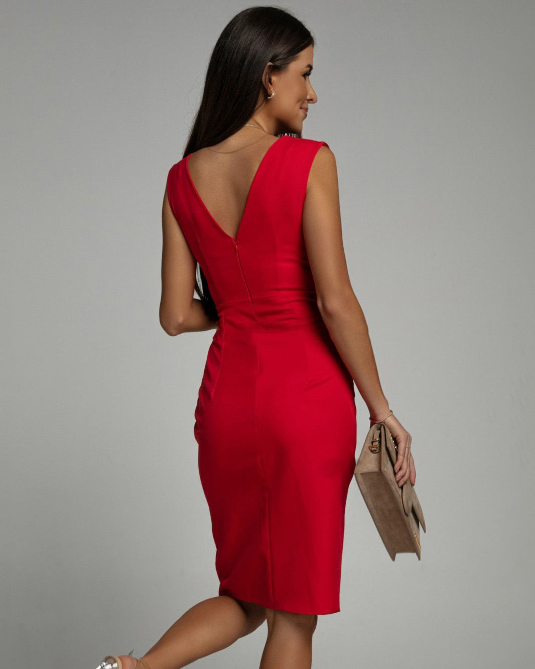 Celina™ | Abito da Cocktail con Dettagli Plissettati