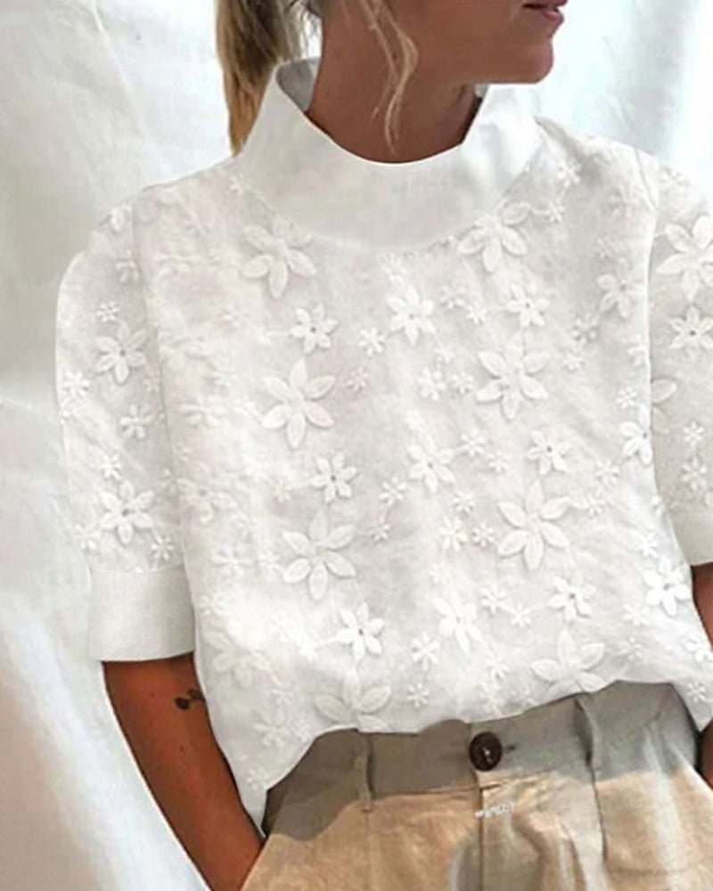 Maglia™ | con Colletto Alto Ricamato