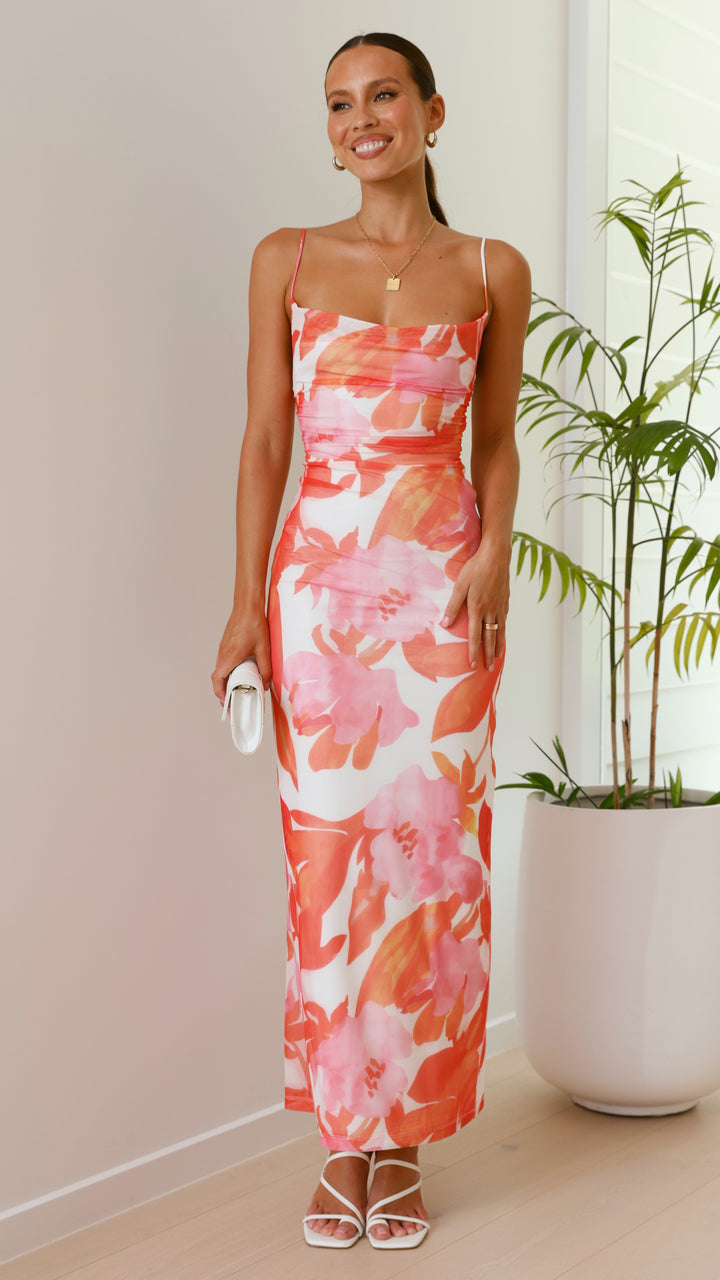 Ashley™ | Abito Maxi con Stampa Floreale