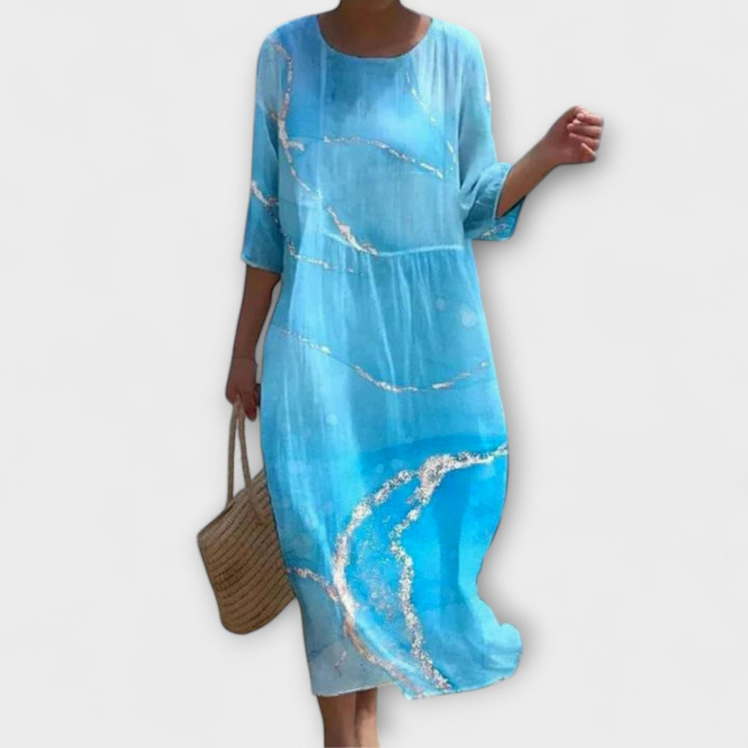 Miranda™ | Elegante Maxi-Abito con Stampa Floreale